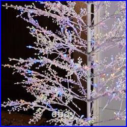 GE Color Choice 7-ft Winterberry Pre-lit Twig White Artificial Christmas Tree