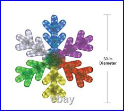 GE Color Effects 168 LED RGB Color-changing Tape Light 30 Snowflake + Remote