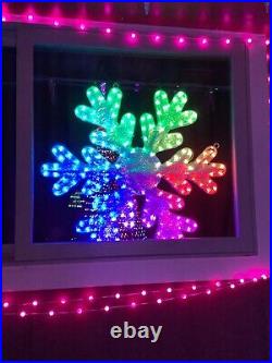 GE Color Effects 168 LED RGB Color-changing Tape Light 30 Snowflake + Remote