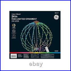 GE Color Effects 24 Inch RGB Lighted Ornament with 288 LED Lights