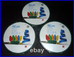 GE StayBright 150 Ct 37.2 ft Constant Multicolor C-5 LED String Lights (3 REELS)