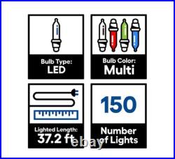 GE StayBright 150 Ct 37.2 ft Constant Multicolor C-5 LED String Lights (3 REELS)
