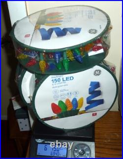 GE StayBright 150 Ct 37.2 ft Constant Multicolor C-5 LED String Lights (3 REELS)