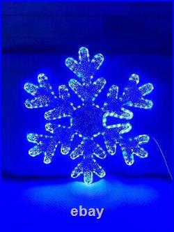 GE Staybright 280 LED Light Christmas Sparkling Snowflake Outdoor Hanging Yard