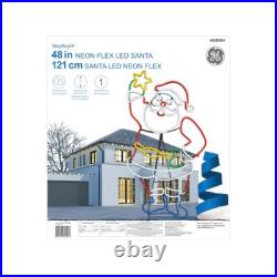 GE Staybright 48-Inch Neon Flex LED Santa Claus Christmas Holiday Decoration