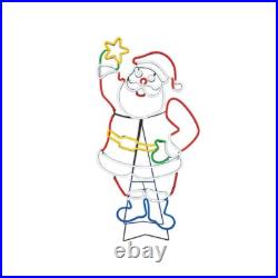 GE Staybright 48-Inch Neon Flex LED Santa Claus Christmas Holiday Decoration