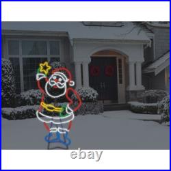 GE Staybright 48-Inch Neon Flex LED Santa Claus Christmas Holiday Decoration
