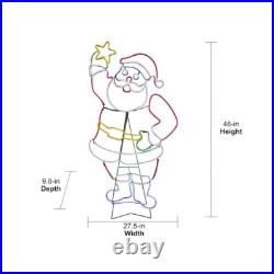 GE Staybright 48-Inch Neon Flex LED Santa Claus Christmas Holiday Decoration