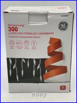 GE String-A-Long 300 Count Constant Clear Christmas Icicle String Lights 4 Pack