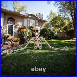 GIANT Up to 10 Ft Wide Skeleton Grave Breaker Outdoor Halloween Spirit Prop 2025