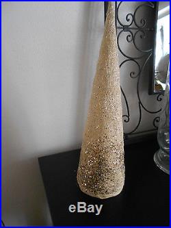 GOLD GLITTER CONE CHRISTMAS TREE TABLETOP HOME DECOR NEW