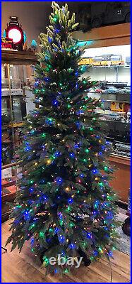 GORGEOUS Balsam Hill 7' Premium PreLit Silverado Slim CHRISTMAS TREE (Flip)