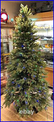 GORGEOUS Balsam Hill 7′ Premium PreLit Silverado Slim CHRISTMAS TREE (Flip)