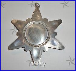 GORHAM 1970 Sterling Silver Snowflake Christmas Ornament with Bag 1st in Series
