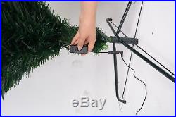 GREEN WHITE BLACK Led & Fibre Optic Christmas Xmas Tree Lights Pre Lit 4-5-6-7FT