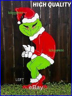 GRINCH Stealing the CHRISTMAS Lights Lawn Yard Art Decoration Decor LEFT