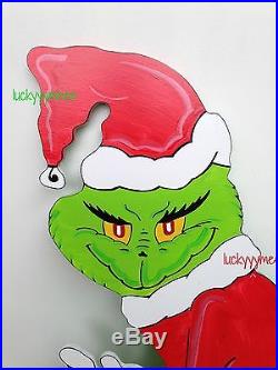 GRINCH Stealing the CHRISTMAS Lights Lawn Yard Art Decoration Decor LEFT