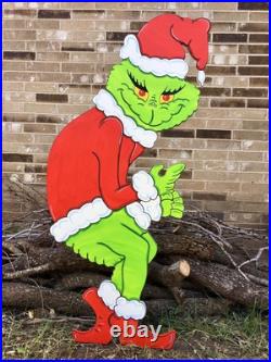 GRINCH Stealing the CHRISTMAS Lights MAX the Red Nose Reindeer Yard Art Decor R GRINCH Stealing the CHRISTMAS Lights MAX the Red Nose Reindeer Yard Art Decor R