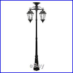 Gama Sonic Victorian Solar Lamp Post and Down-Hanging Lanterns