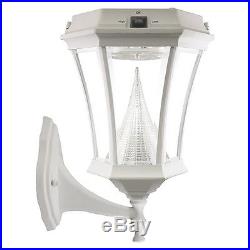 Gama Sonic Victorian White Solar Post and Wall Light