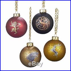 Game of Thrones House Sigil Christmas Ornaments, Set of 4, by Kurt Adler