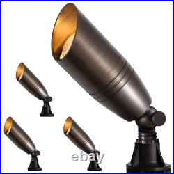 Gardencoin Solid Brass Outdoor Landscape Spotlights, 12V Heavy 4 pack, Bronze