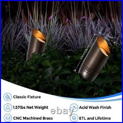 Gardencoin Solid Brass Outdoor Landscape Spotlights, 12V Heavy 4 pack, Bronze