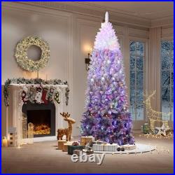 Garveehome 6 Ft Prelit Artificial Christmas Tree Rgb Warm White Lights Pre-Lit