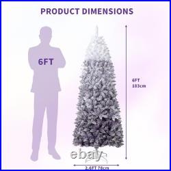 Garveehome 6 Ft Prelit Artificial Christmas Tree Rgb Warm White Lights Pre-Lit