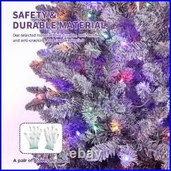 Garveehome 6 Ft Prelit Artificial Christmas Tree Rgb Warm White Lights Pre-Lit