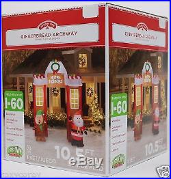 Gemmy 10.5 ft Tall Lighted Gingerbread Archway Airblown Inflatable NIB