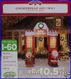 Gemmy 10.5 ft Tall Lighted Gingerbread Archway Airblown Inflatable NIB