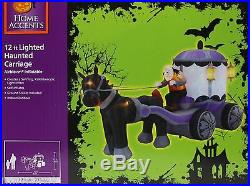 Gemmy 12 ft Lighted Kaleidoscopic Haunted Carriage Airblown Inflatable NIB