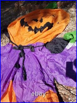 Gemmy 2005 Halloween Airblown Inflatable 12′ Leaning Dracula Pumpkin Manparts