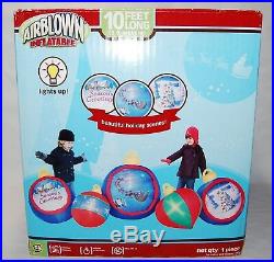 Gemmy 2008 Airblown Inflatable 10ft Long Ornament Holiday Christmas Scene NEW