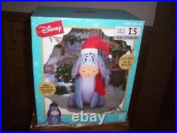 Gemmy 3.5′ Airblown Disney Christmas Eeyore wearing Santa Hat & Scarf Inflatable