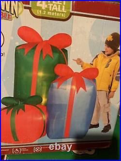 Gemmy 4ft Rare Presents Inflatable Gifts Christmas New 2007
