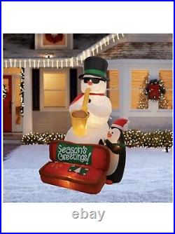 Gemmy 6.5′ Airblown Animated Christmas Saxophone Snowman Inflatable Yard Decor