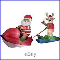 Gemmy 6-ft Lighted Santa Water Ski Scene Christmas Inflatable Airblown