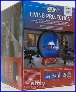 Gemmy 7.5 ft Holiday Christmas LightShow Living Projection Snow Globe Inflatable