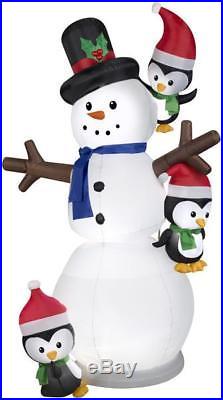Gemmy 7' Animated Swaying Snowman withPenguins Christmas Inflatable