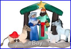Gemmy 87876 Airblown Nativity Christmas Scene Lighted Inflatable, Fabric