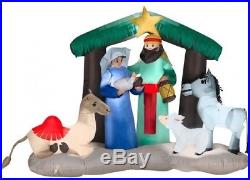 Gemmy 87876 Airblown Nativity Christmas Scene Lighted Inflatable, Fabric