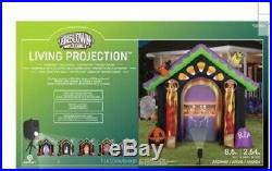 Gemmy 8.7-ft x Haunted House Arch with projector Halloween Inflatable nib