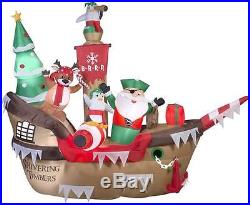 Gemmy 8' Airblown Pirate Ship Scene Christmas Inflatable