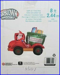 Gemmy 8ft Animated Dump Truck with Presents Christmas Inflatable