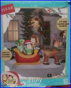 Gemmy 8ft Wide Disney’s Toy Story with Sleigh Scene Christmas Inflatable