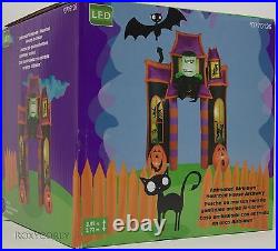 Gemmy 9 ft Lighted Halloween Animated Haunted House Archway Airblown Inflatable