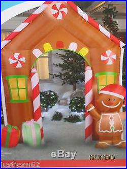 Gemmy 9ft Christmas Airblown Inflatable Gingerbread House Arch Archway NIB