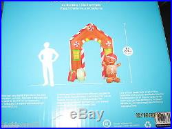 Gemmy 9ft Christmas Airblown Inflatable Gingerbread House Arch Archway NIB